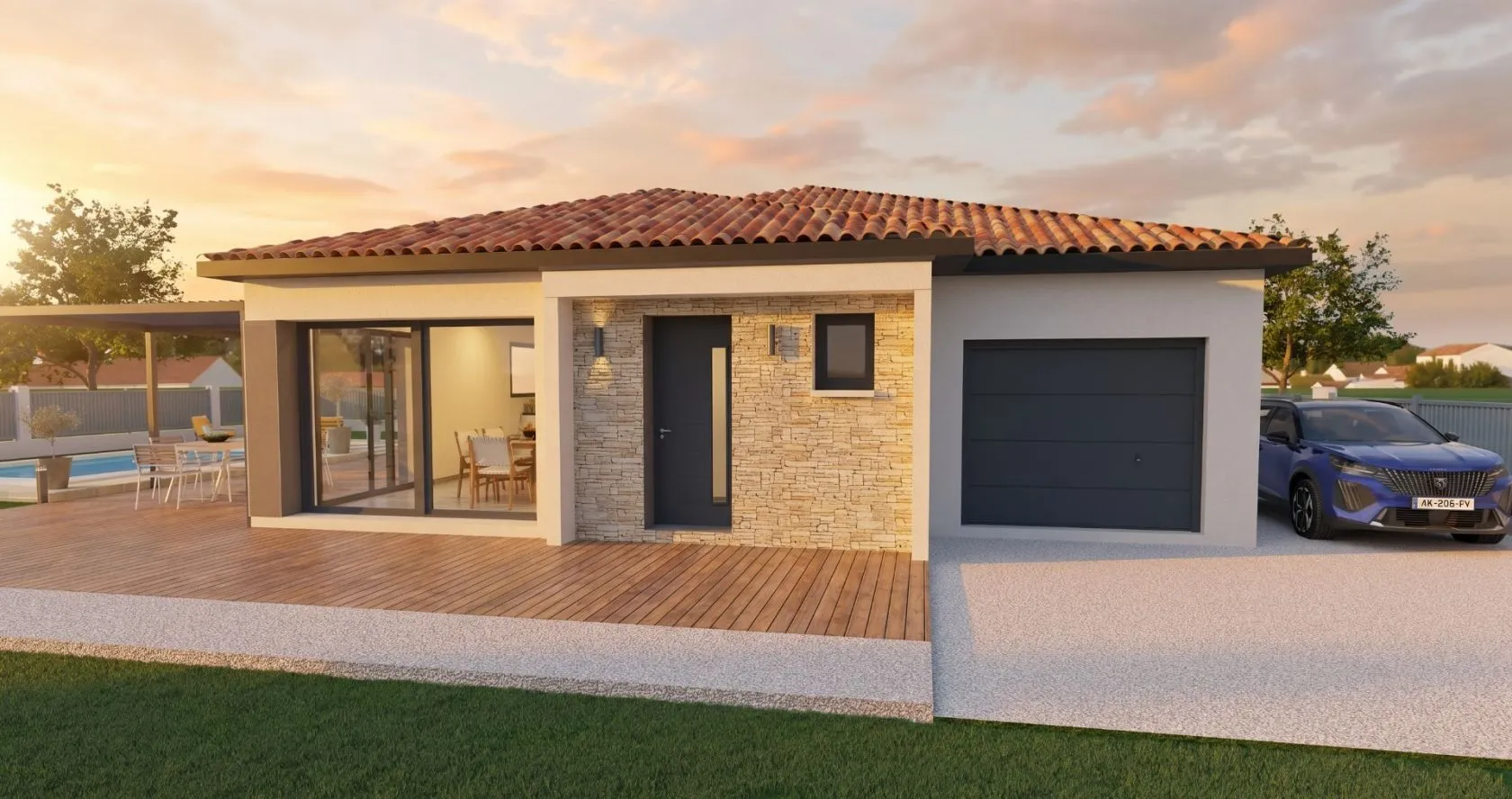 Maison neuve 90 m² à Saint-Just-Saint-Rambert (42170)