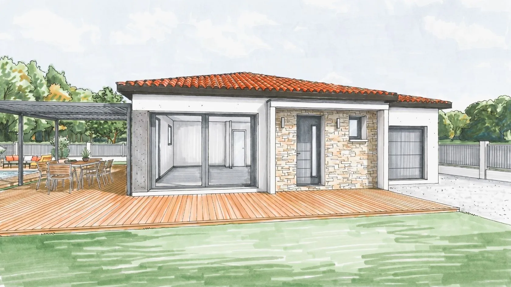 Maison neuve 90 m² à Saint-Just-Saint-Rambert (42170)