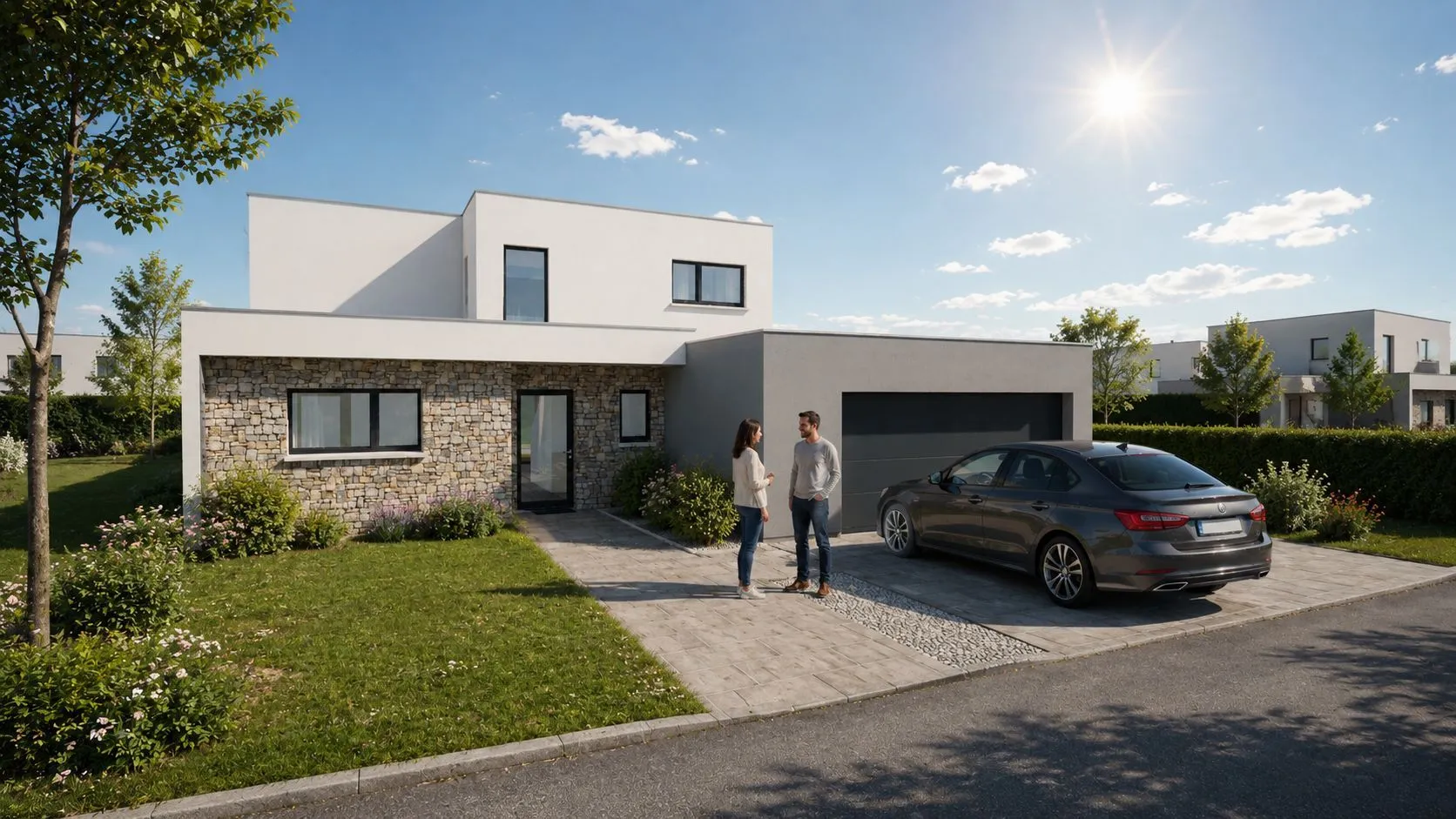 TOIT PLAT 138m2 4 CH — modèle de maison
