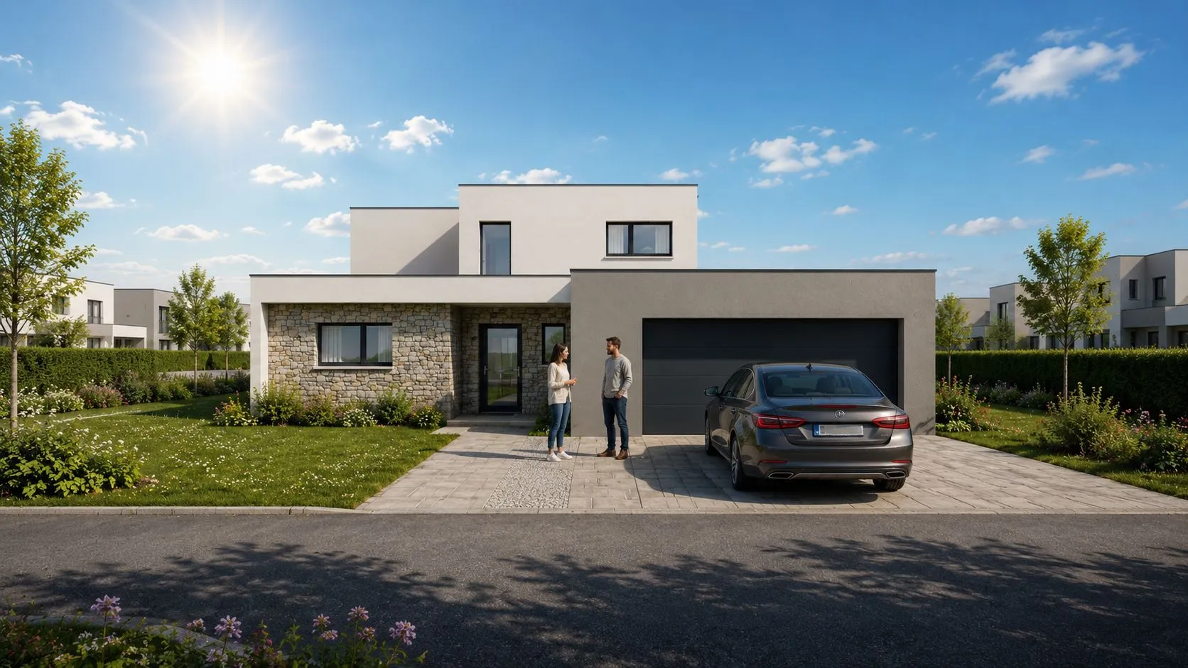 TOIT PLAT 138m2 4 CH — modèle de maison
