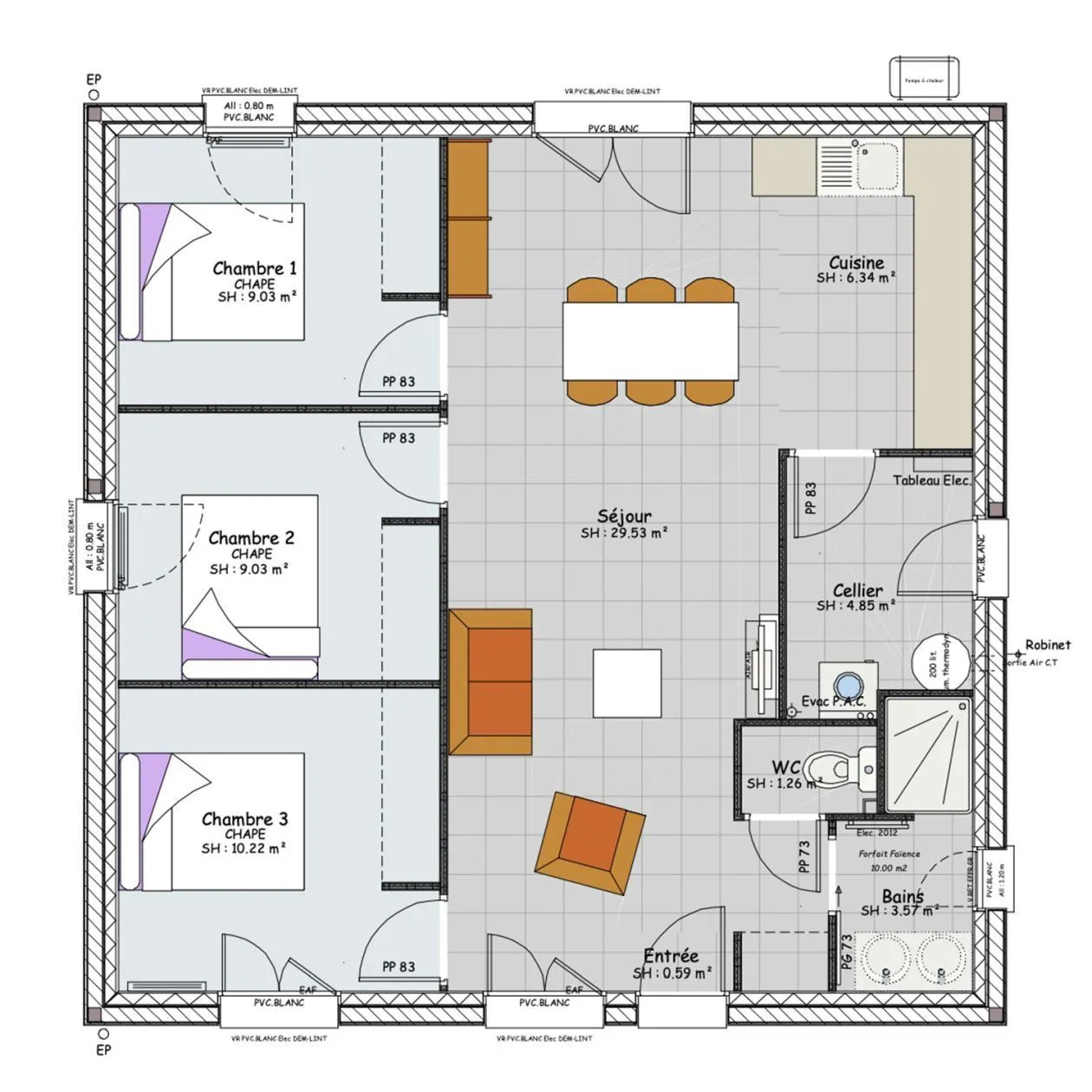 Maison neuve 75 m² à Yzeure (03400)