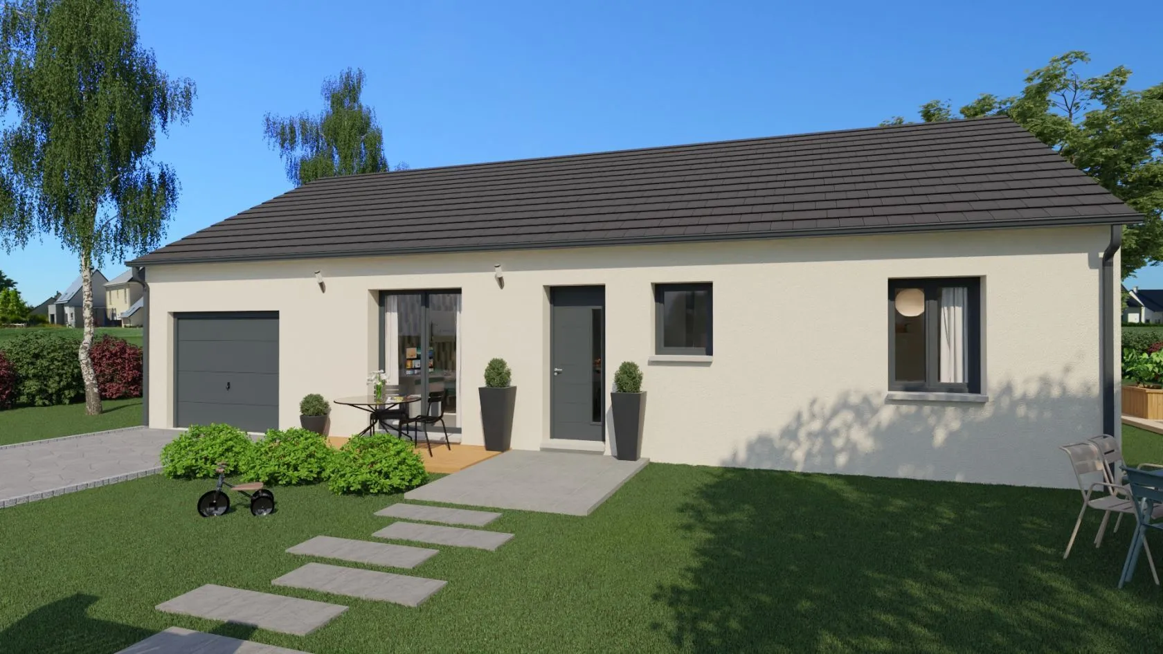 Maison neuve 90 m² à Saint-Maurice-de-Satonnay (71260)