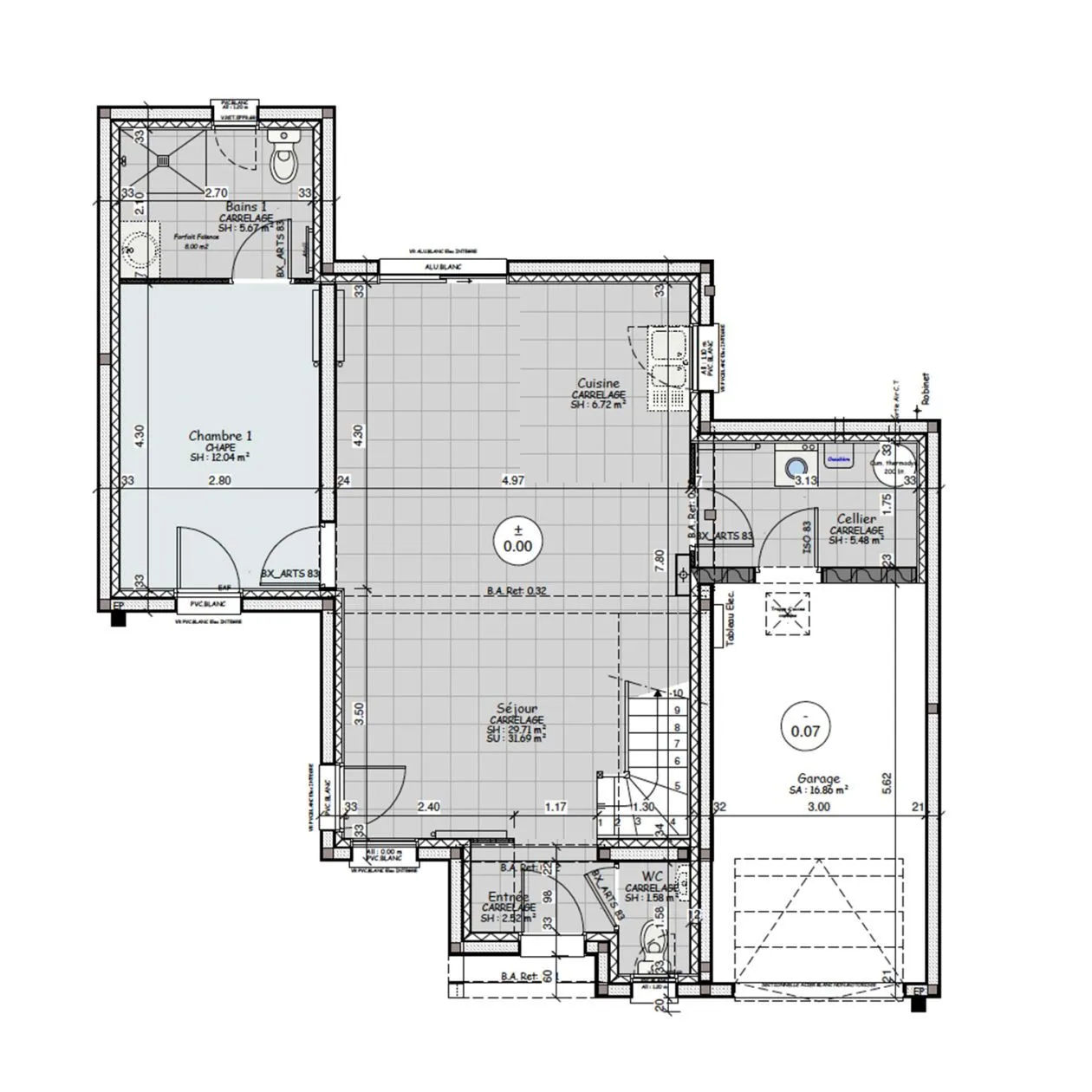 Maison neuve 99 m² à Crêches-sur-Saône (71680)