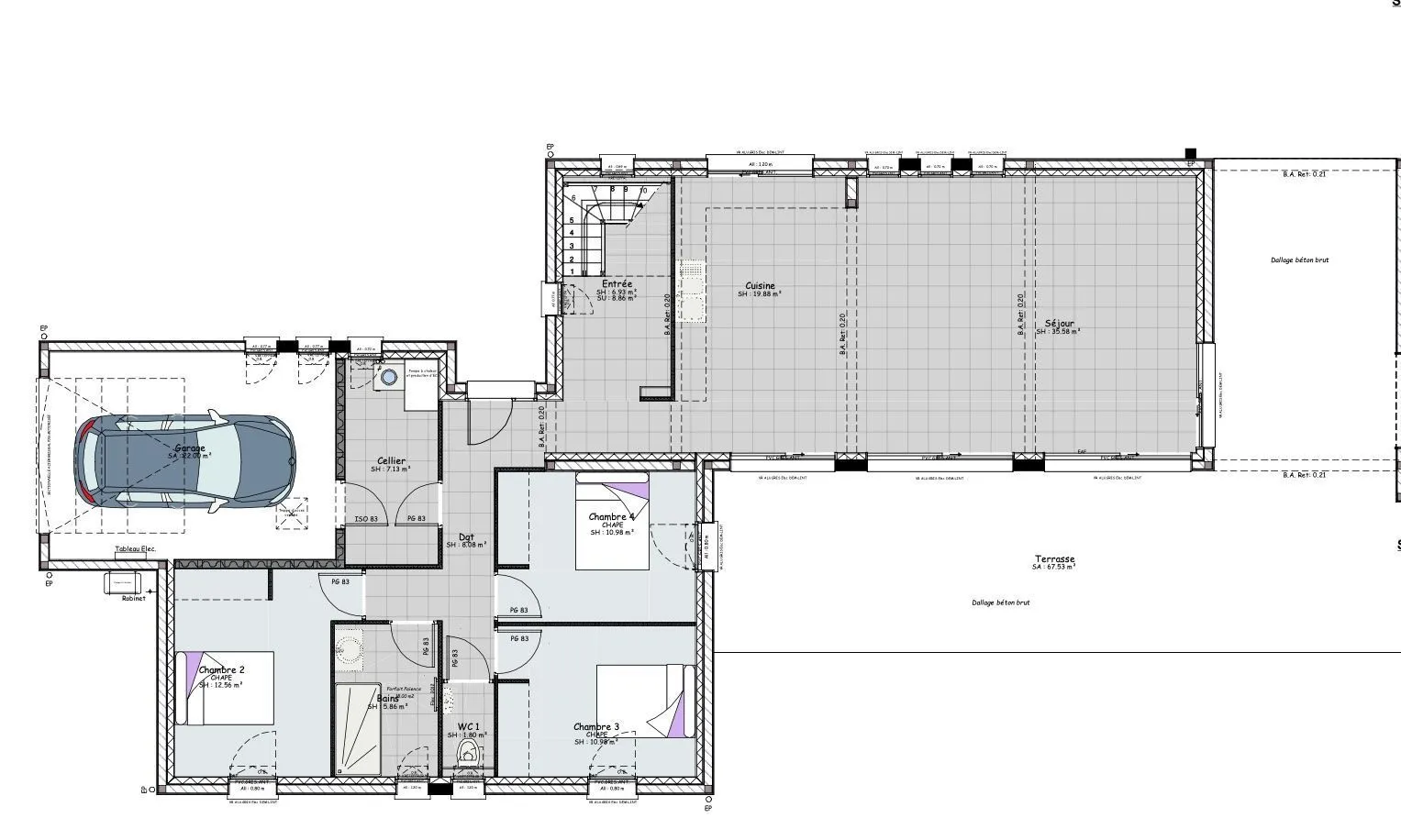 Maison neuve 143 m² à Charnay-lès-Mâcon (71850)