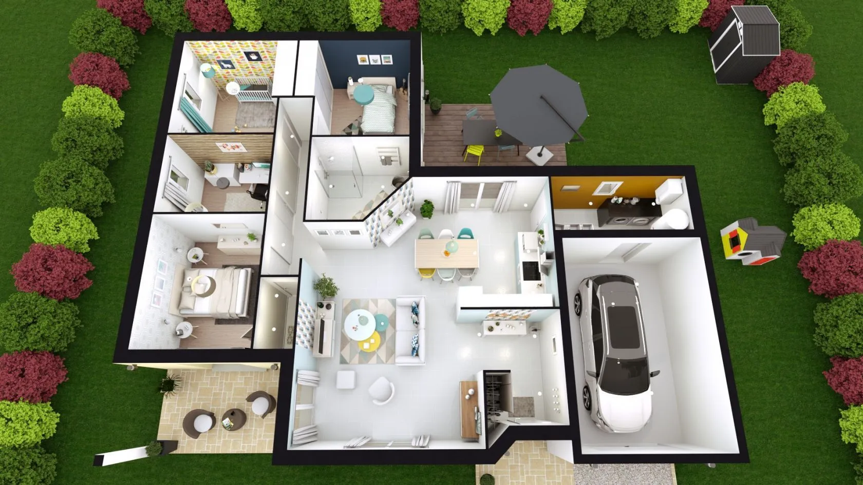 Maison neuve 99 m² à Ozan (01190)