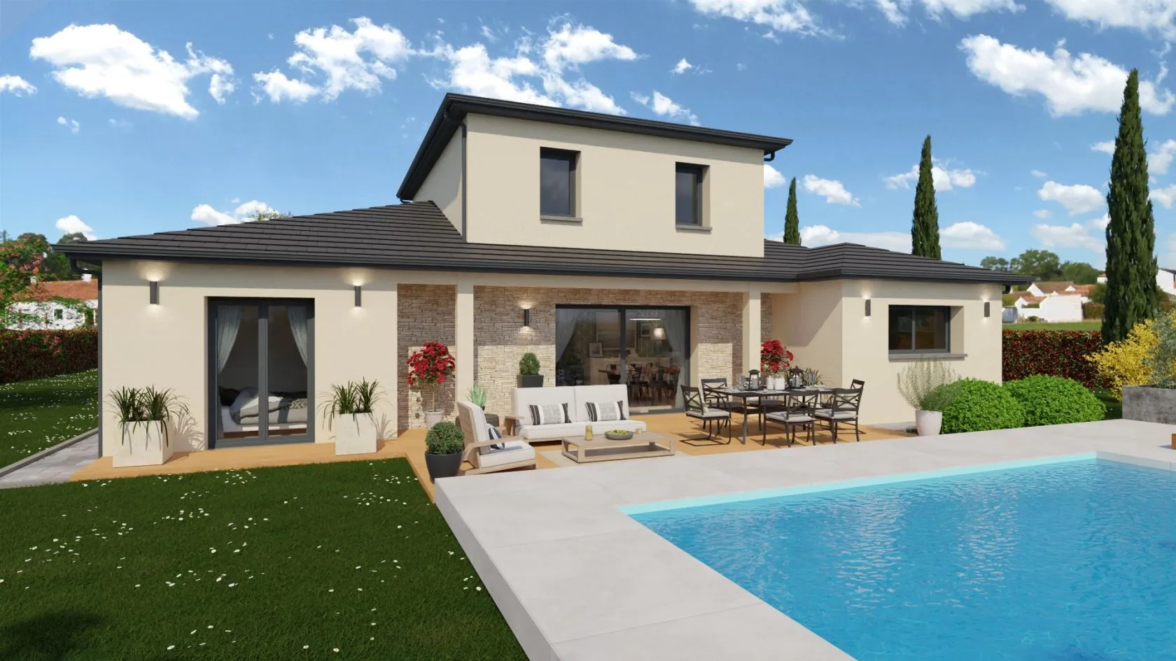Maison neuve 131 m² à Villefranche-sur-Saône (69400)