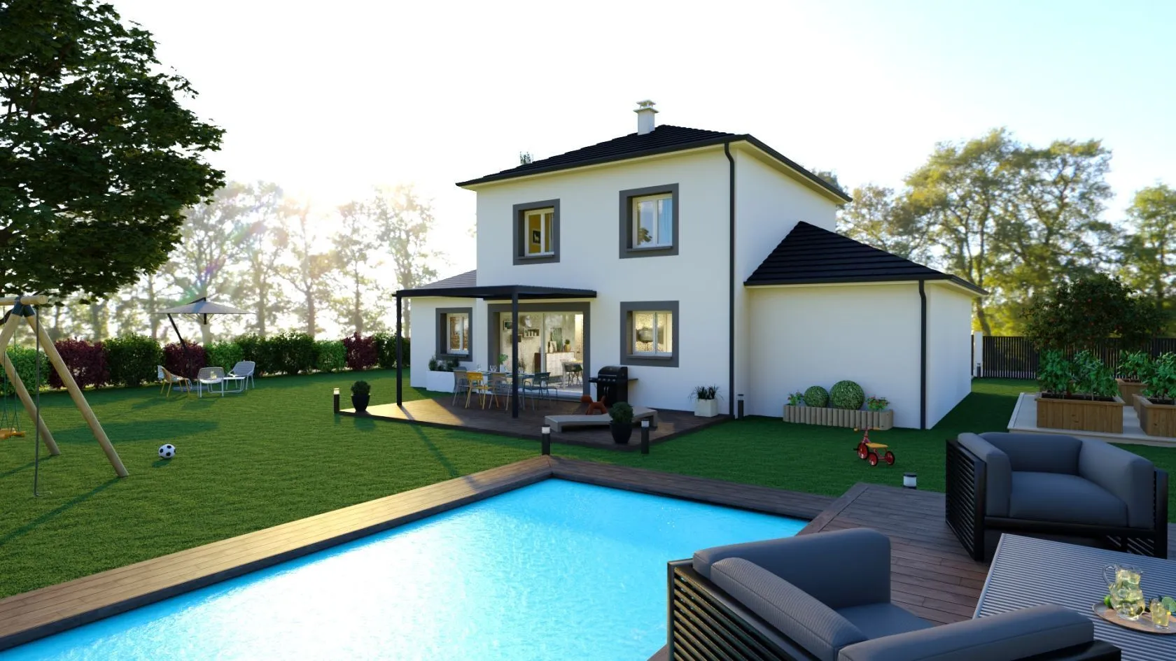 Maison neuve 124 m² à Dompierre-les-Ormes (71520)