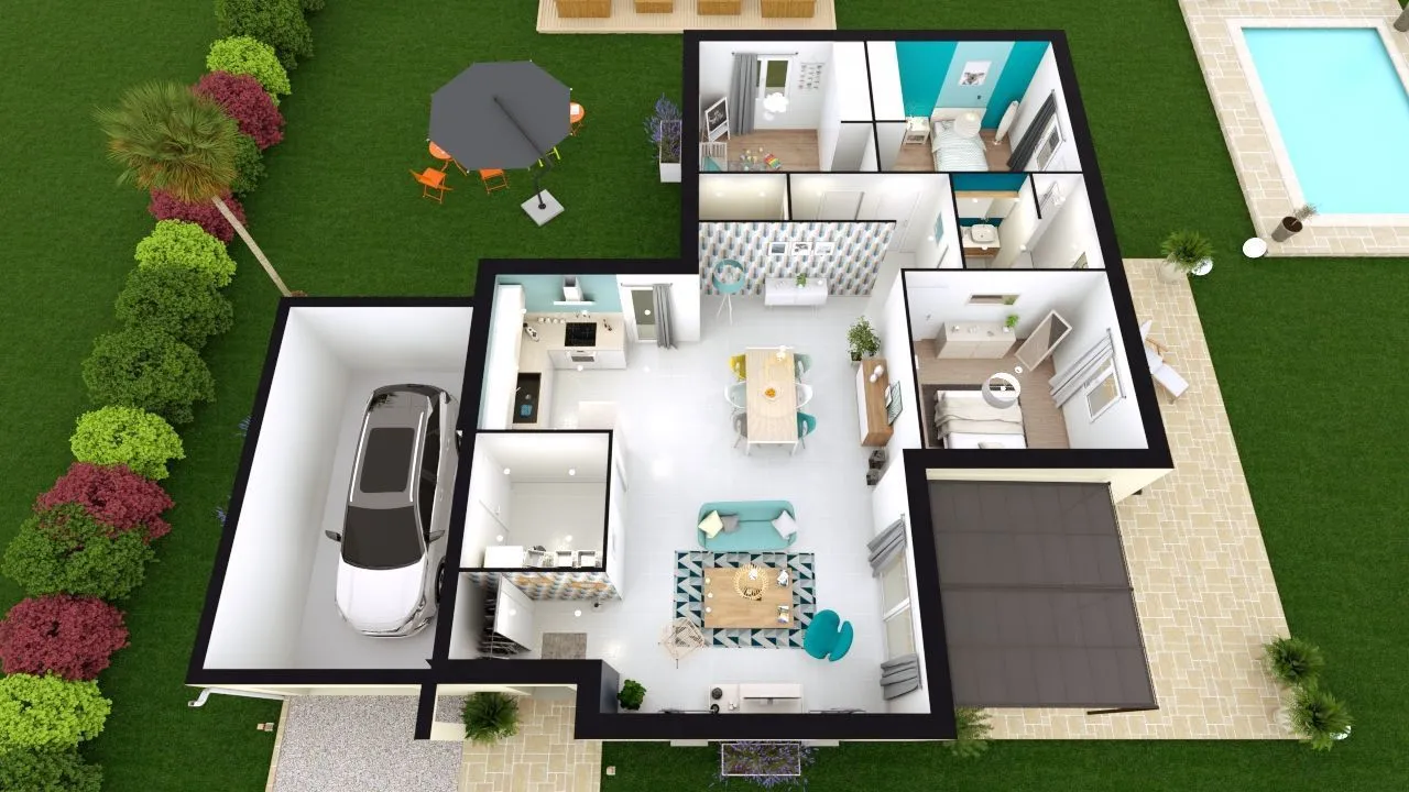 Maison neuve 91 m² à Ozan (01190)