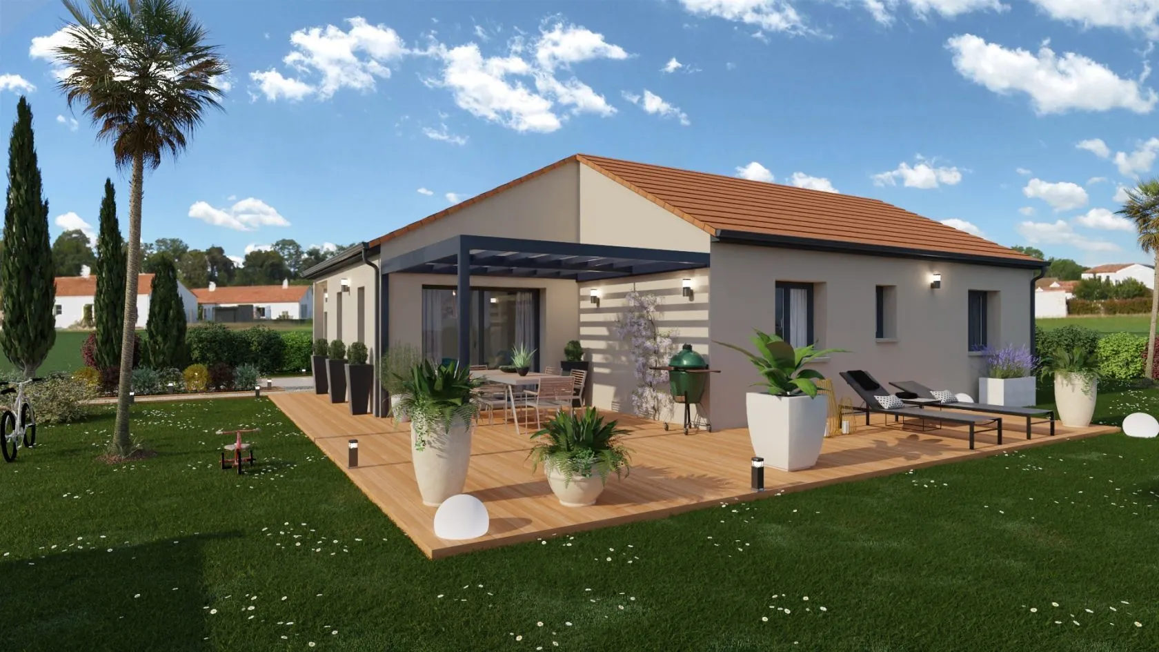 Maison neuve 91 m² à Ozan (01190)