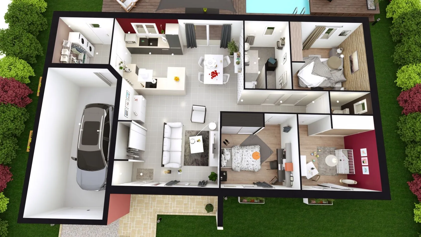 Maison neuve 90 m² à Poisson (71600)