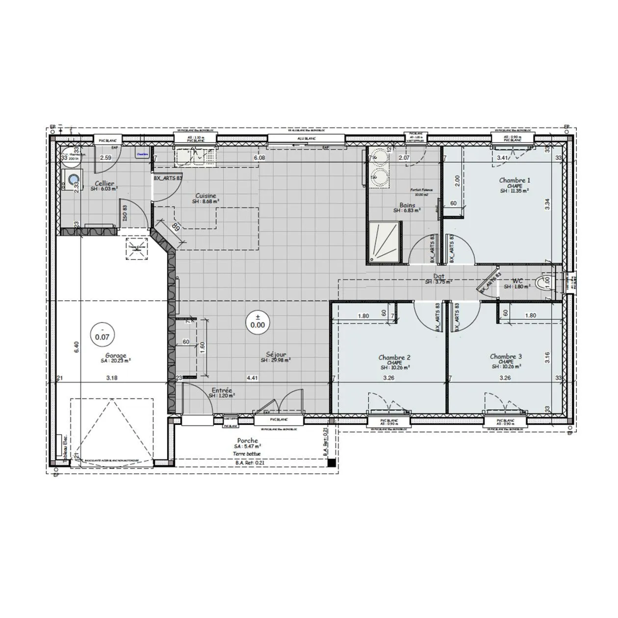 Maison neuve 90 m² à Poisson (71600)