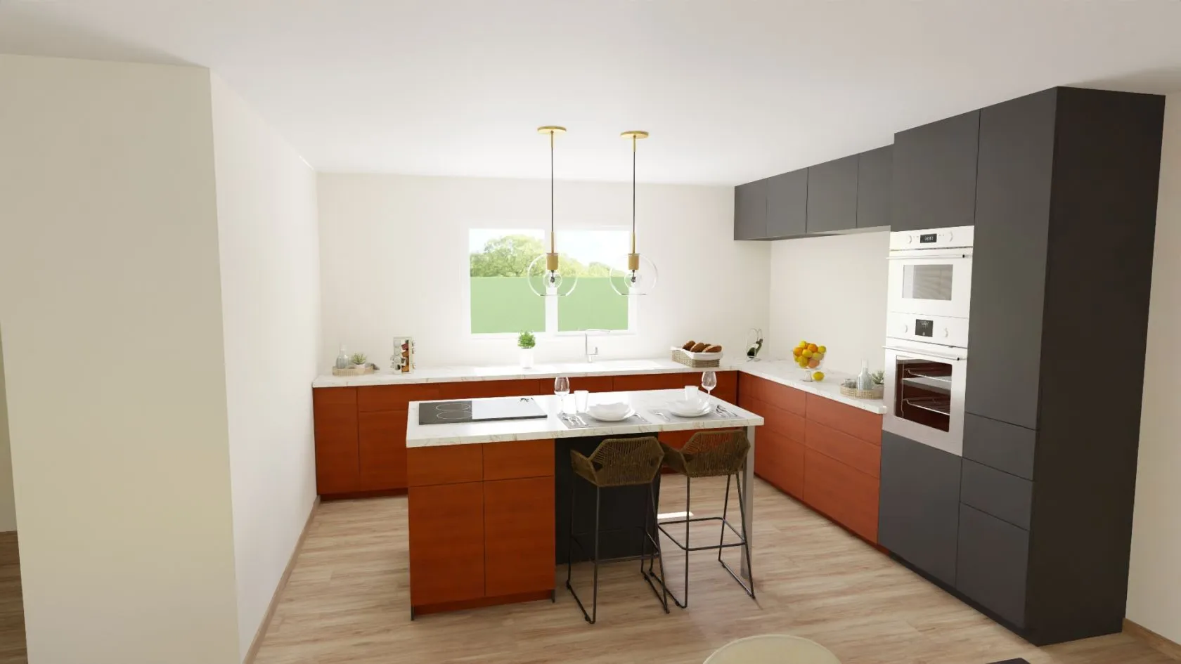 Maison en L — modèle de maison