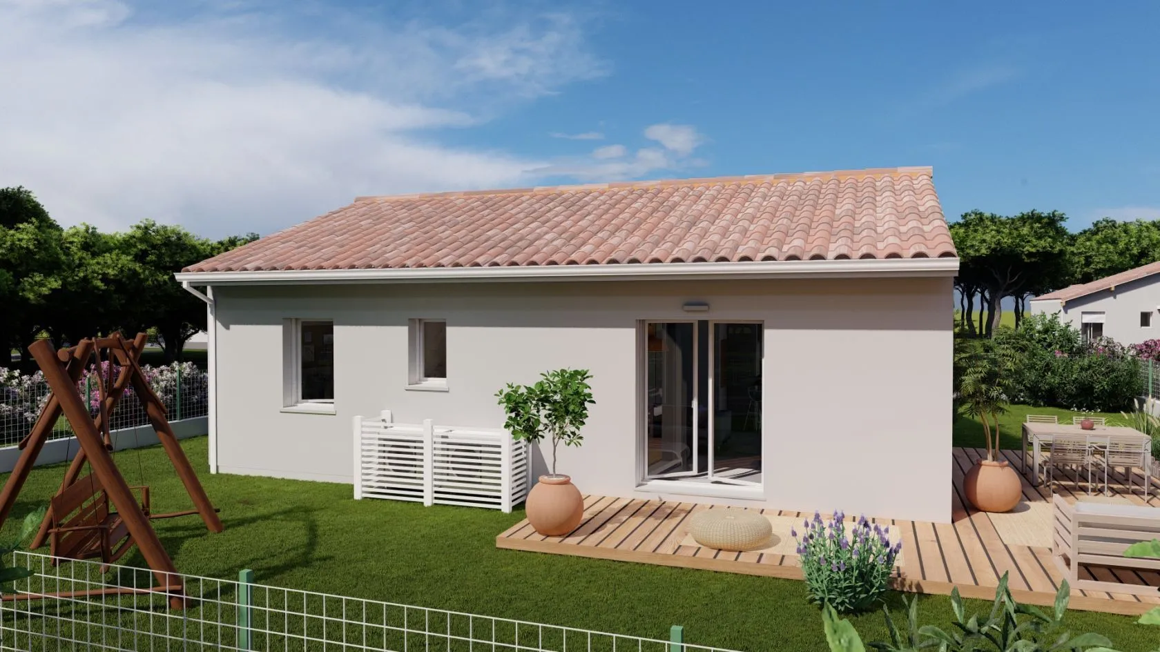 Maison neuve 75 m² à Saint-Pierre-du-Mont (40280)