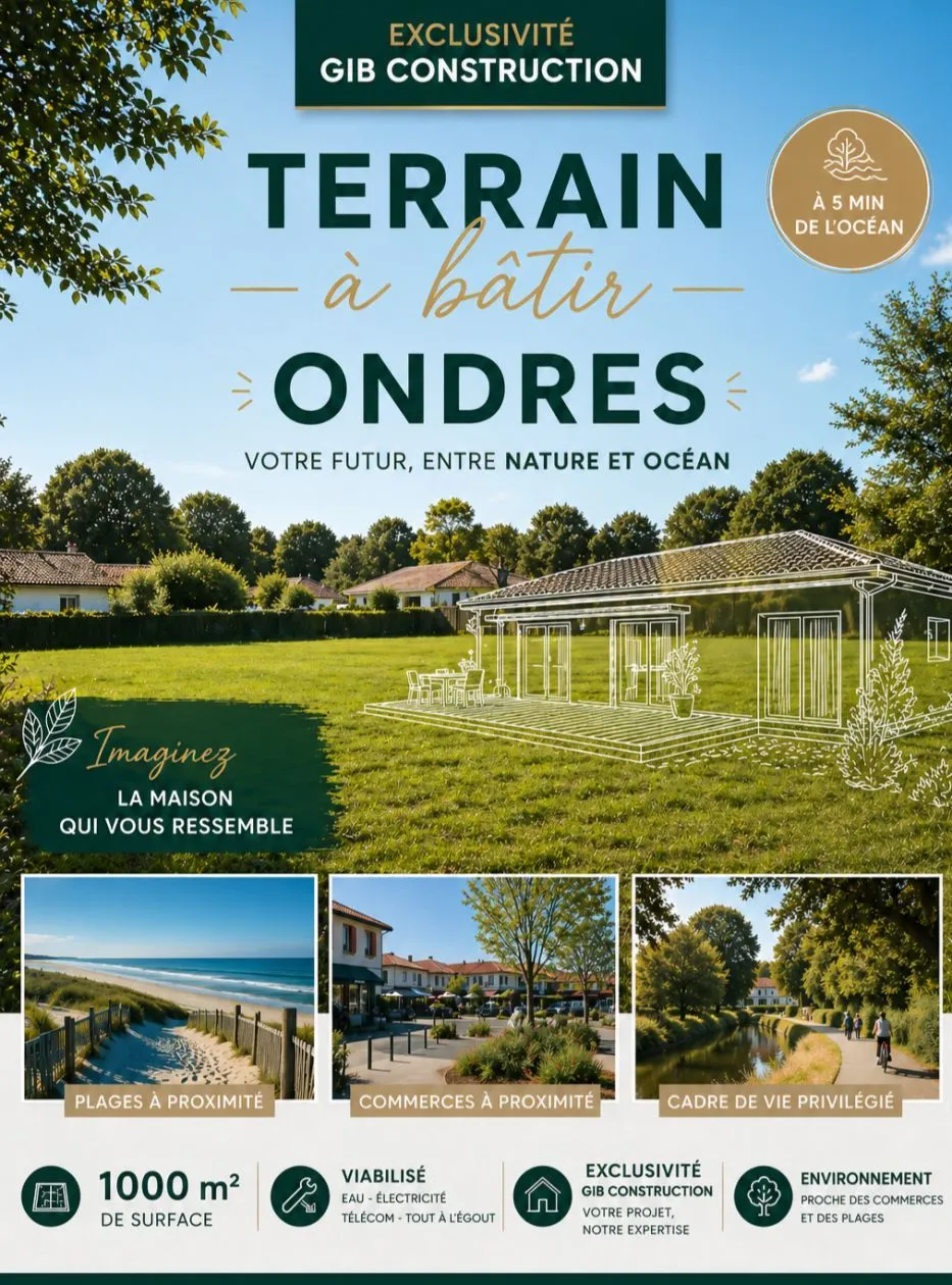 Maison neuve 90 m² à Ondres (40440)