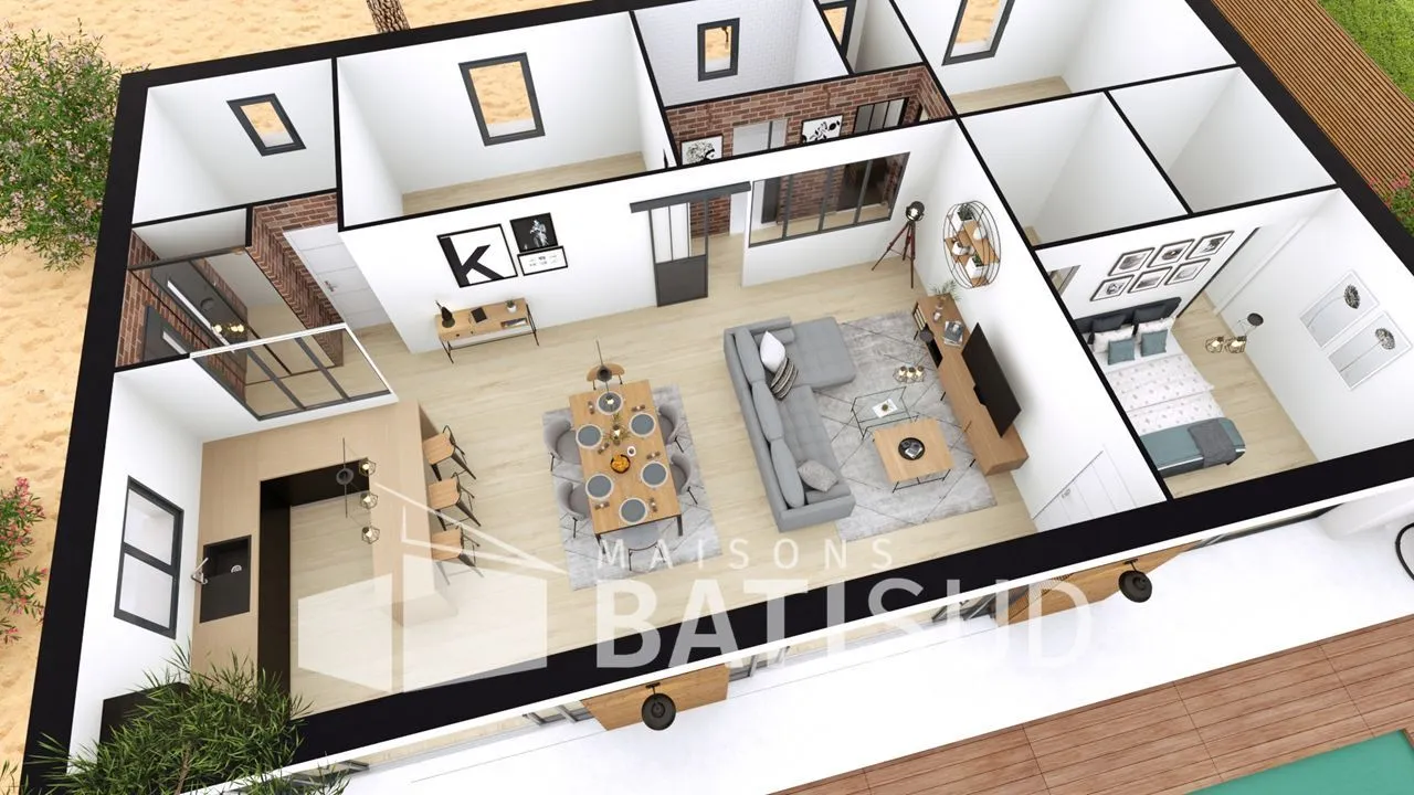 Maison neuve 90 m² à Ychoux (40160)