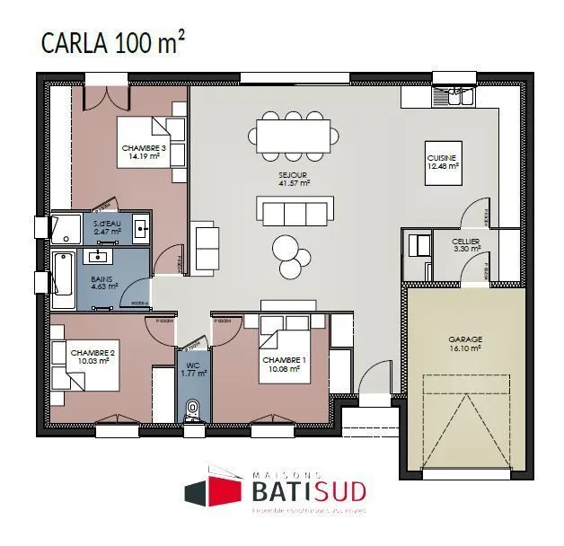 Carla-3ch100 — modèle de maison