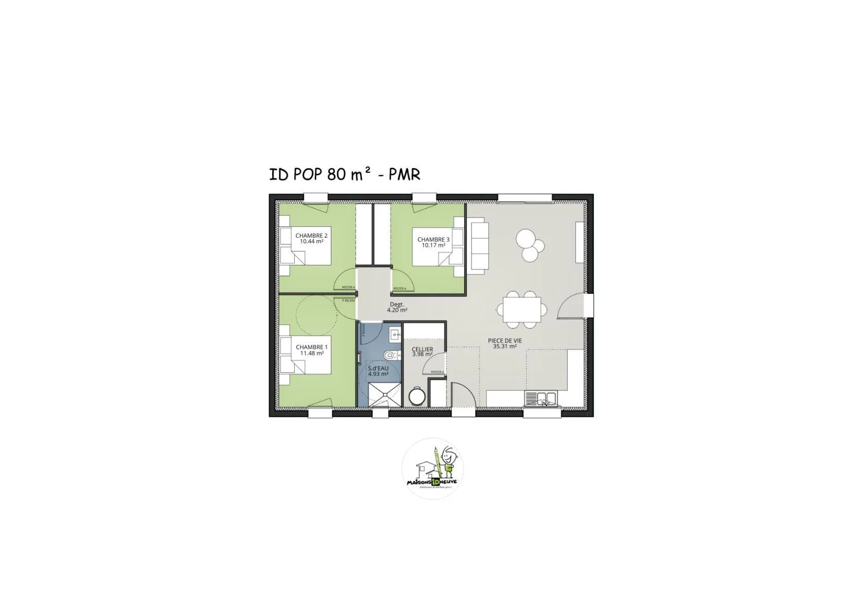 Maison neuve 80 m² à Saint-Médard-en-Jalles (33160)