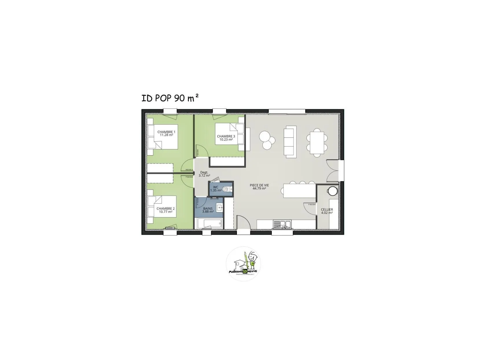 Maison neuve 90 m² à Bouliac (33270)