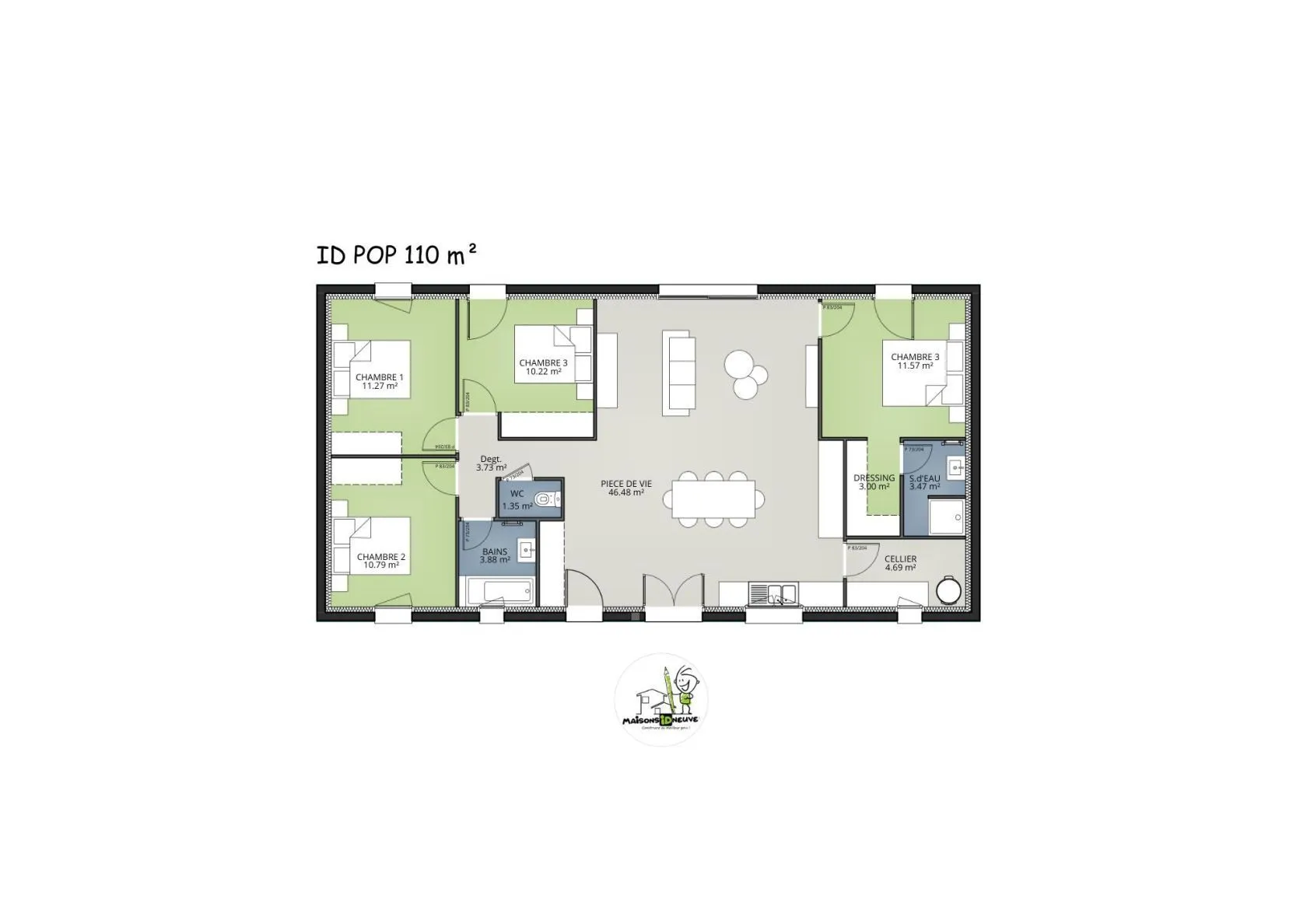 Maison neuve 110 m² au Barp (33114)