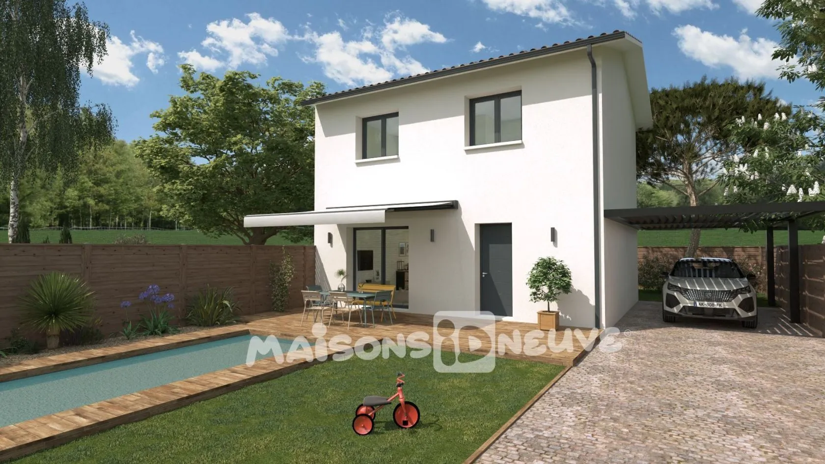 Maison neuve 104 m² à Bouliac (33270)