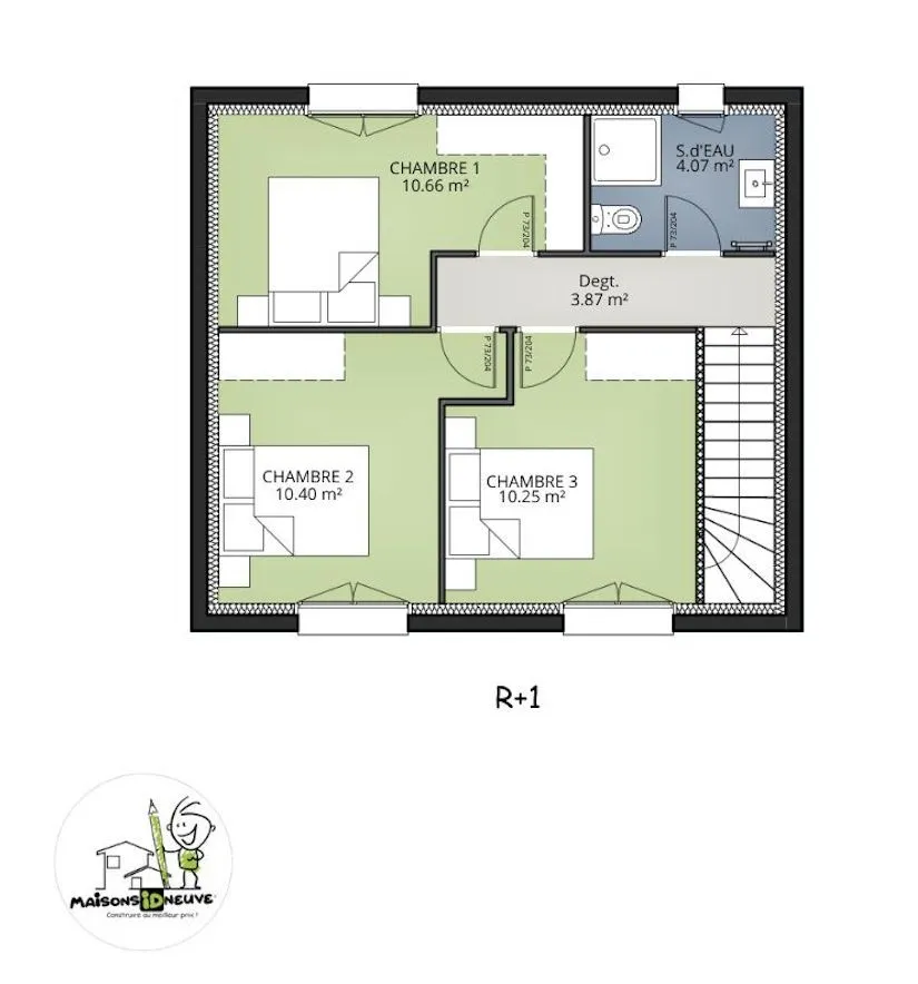 Maison neuve 80 m² à Brach (33480)