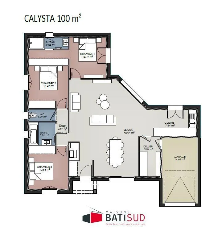 Maison neuve 136 m² à Brach (33480)