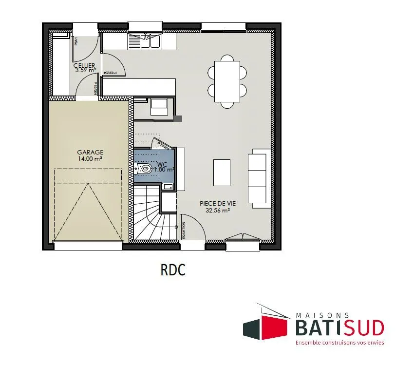 Maison neuve 86 m² à Bouliac (33270)