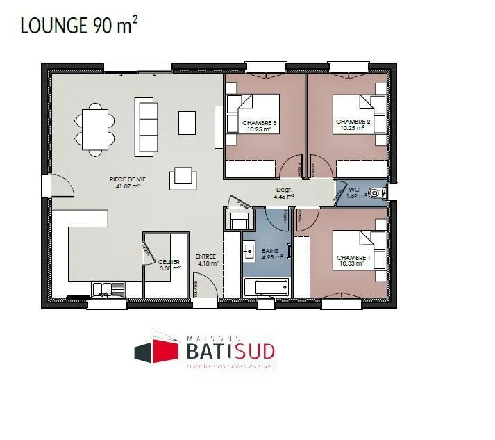 Lounge-3ch90 — modèle de maison