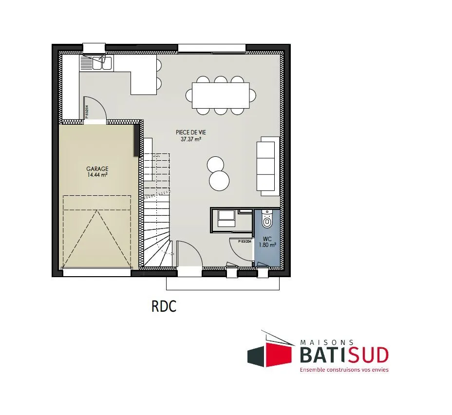 Maison neuve 90 m² à Bouliac (33270)