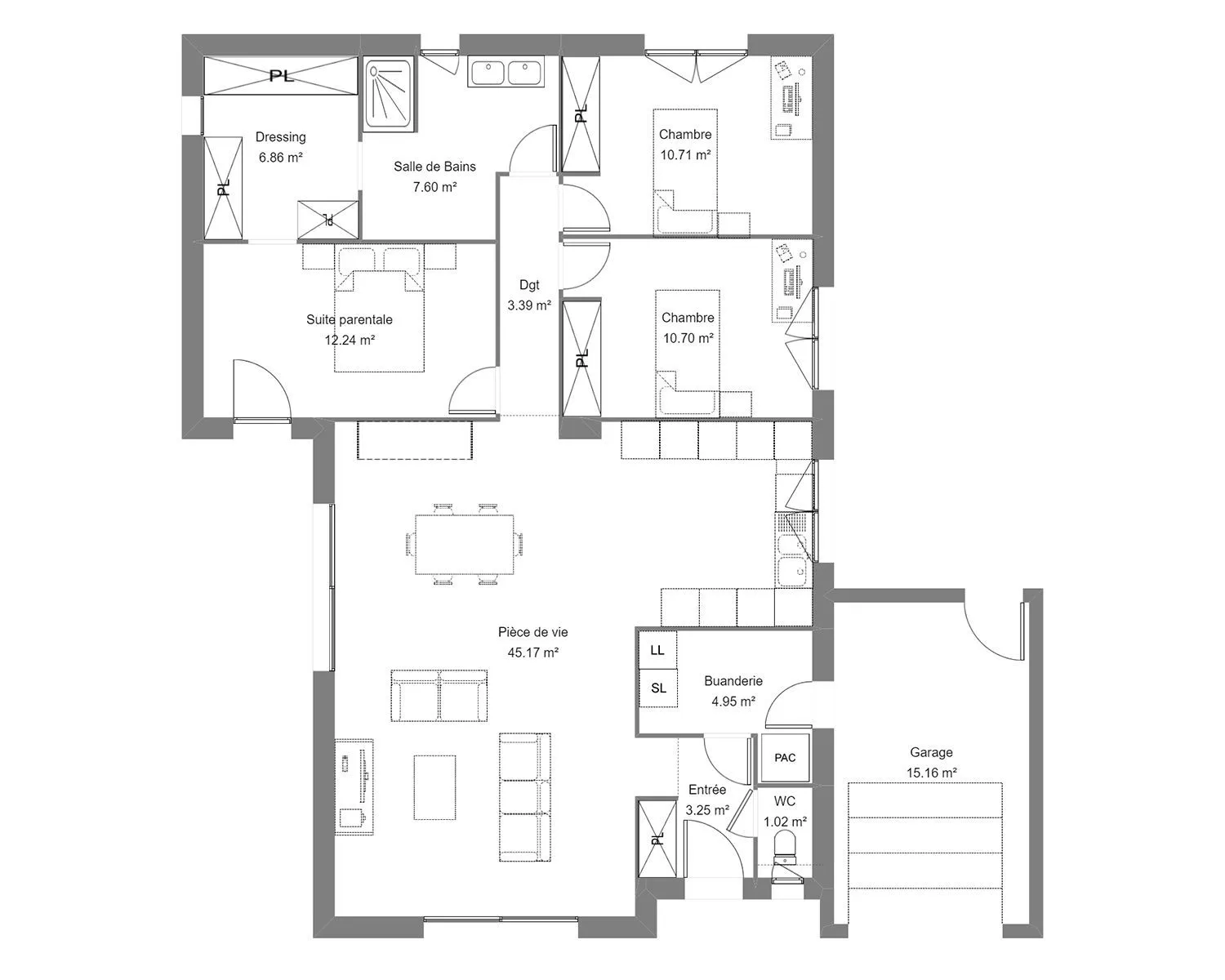Jamin 3ch 105 — modèle de maison