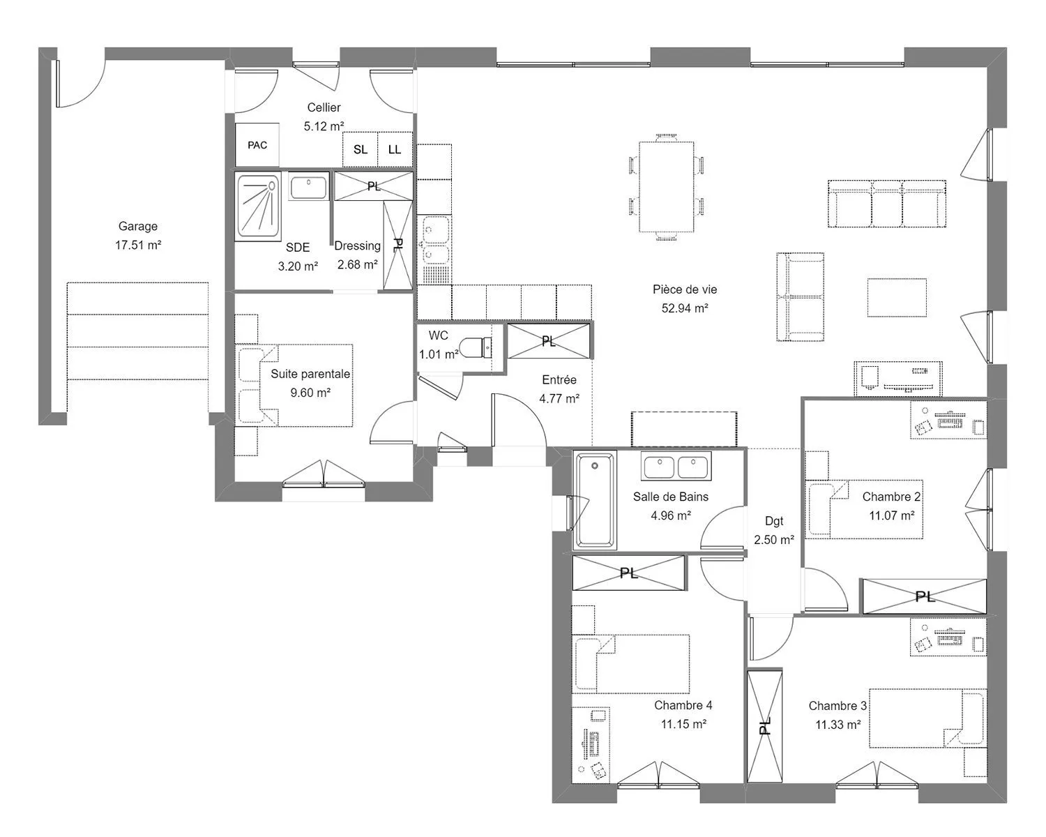 Bellini 4ch 120 — modèle de maison