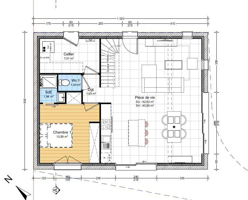 Maison neuve 108 m² à Saint-André-des-Eaux (44117)