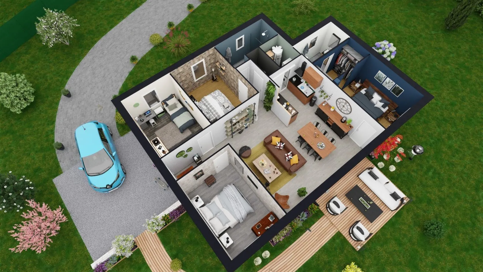 Maison neuve 95 m² à Chapelle-Viviers (86300)