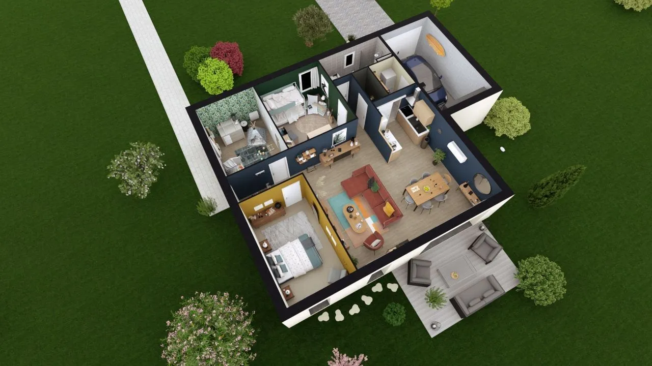 Maison neuve 90 m² à Neuville-de-Poitou (86170)