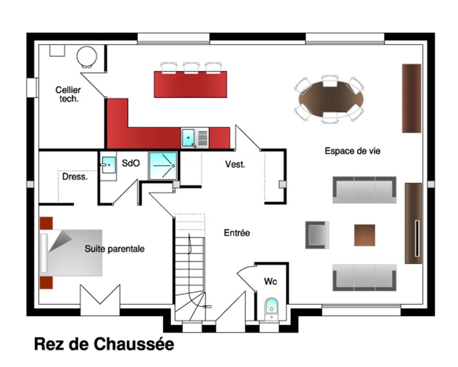 Olivia 5ch180+B — modèle de maison