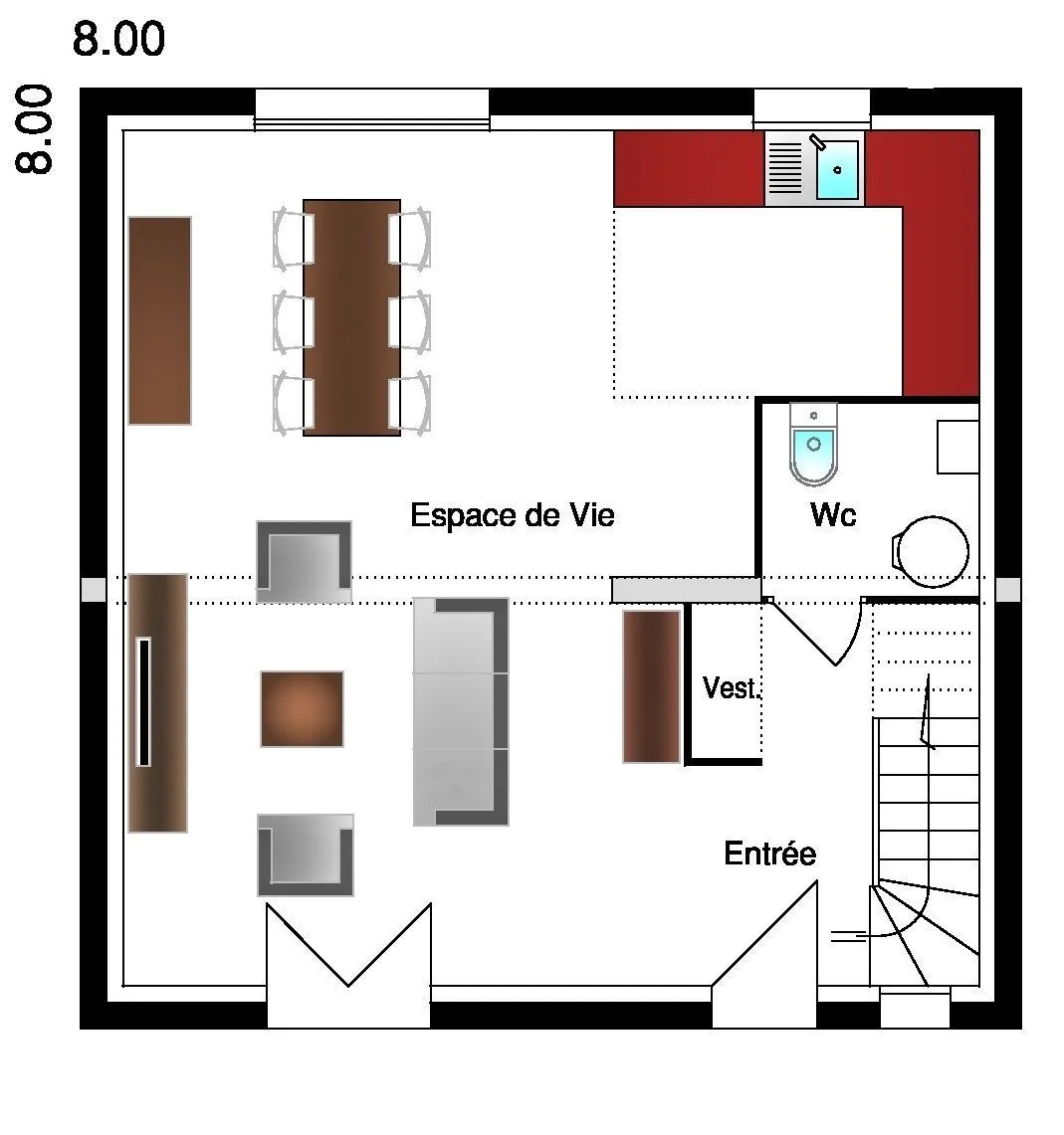 Julia 4ch100 — modèle de maison