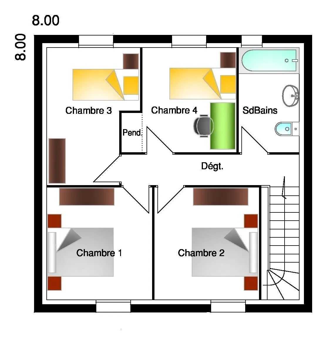 Julia 4ch100 — modèle de maison