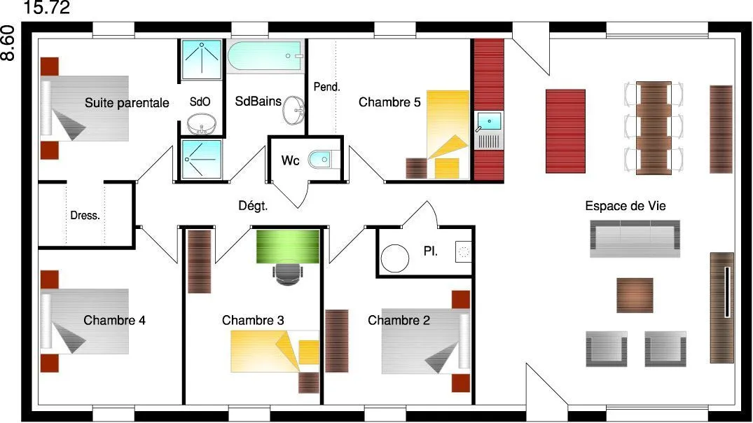 Fanny 5ch115 — modèle de maison