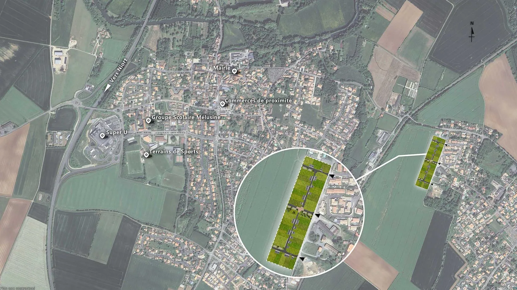 Terrain à bâtir 409 m² à Échiré (79410)