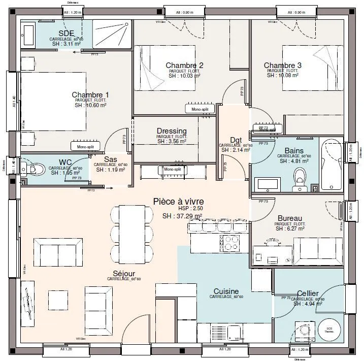Maison neuve 96 m² à Plaisance-du-Touch (31830)