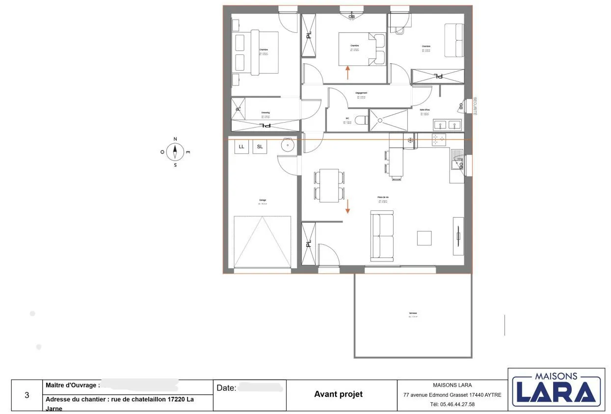 Maison neuve 85 m² à La Jarne (17220)