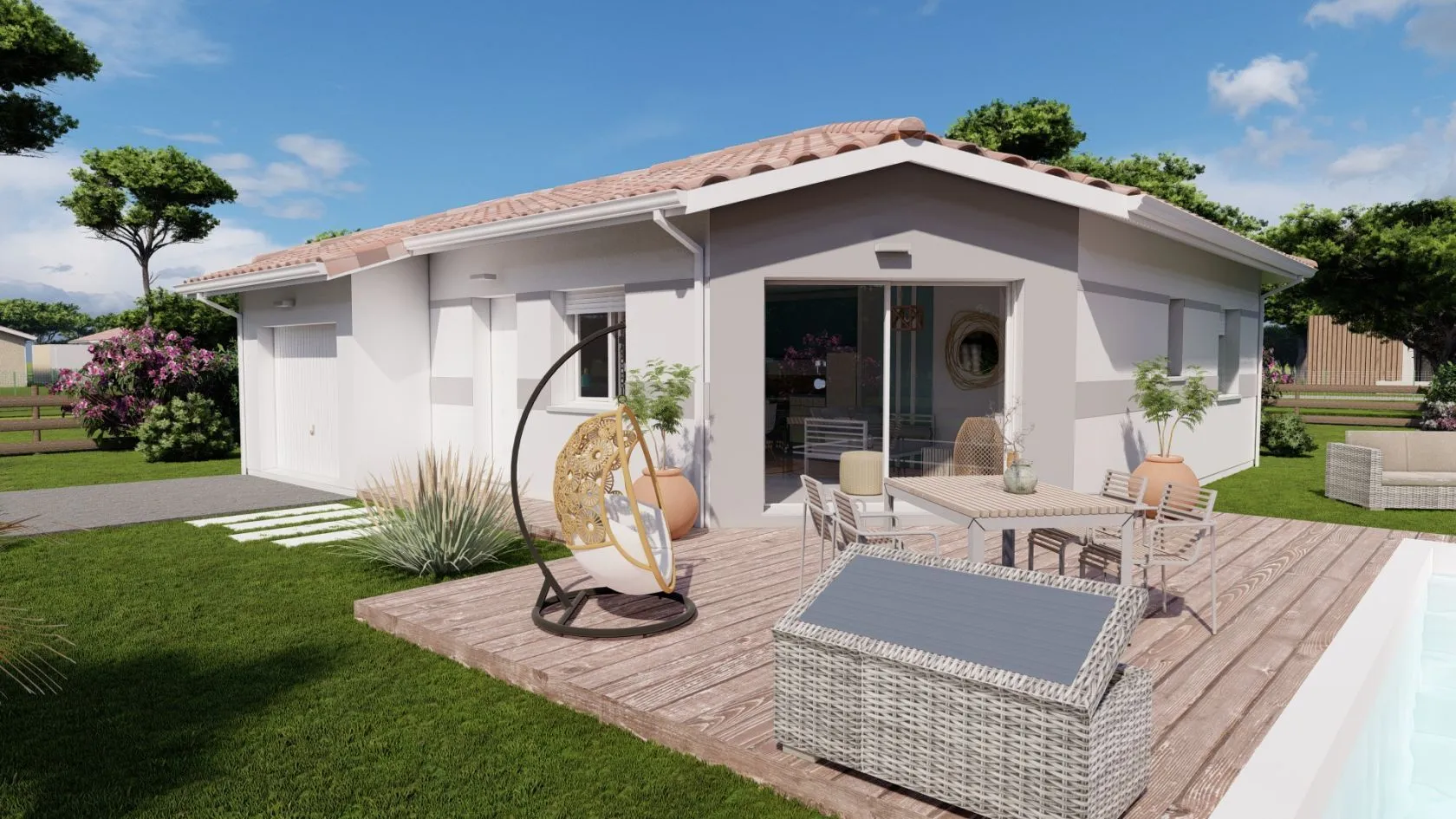 Maison neuve 61 m² à Linxe (40260)