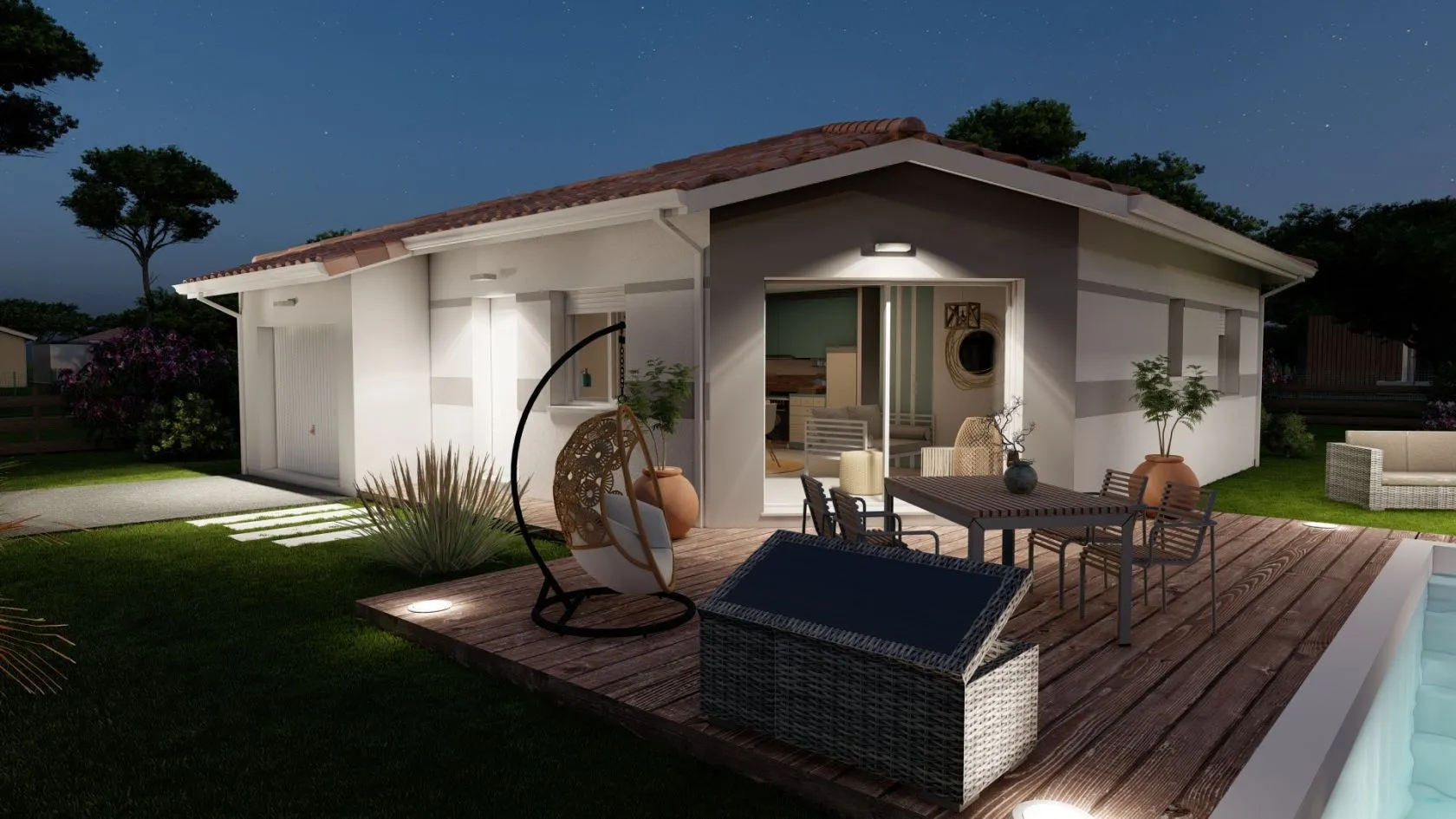 Maison neuve 61 m² à Linxe (40260)