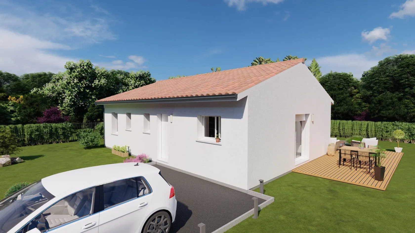 Maison neuve 80 m² à Bougue (40090)