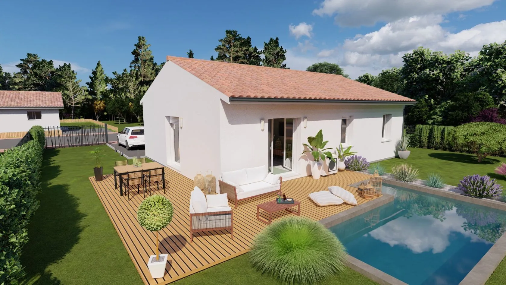Maison neuve 80 m² à Bougue (40090)
