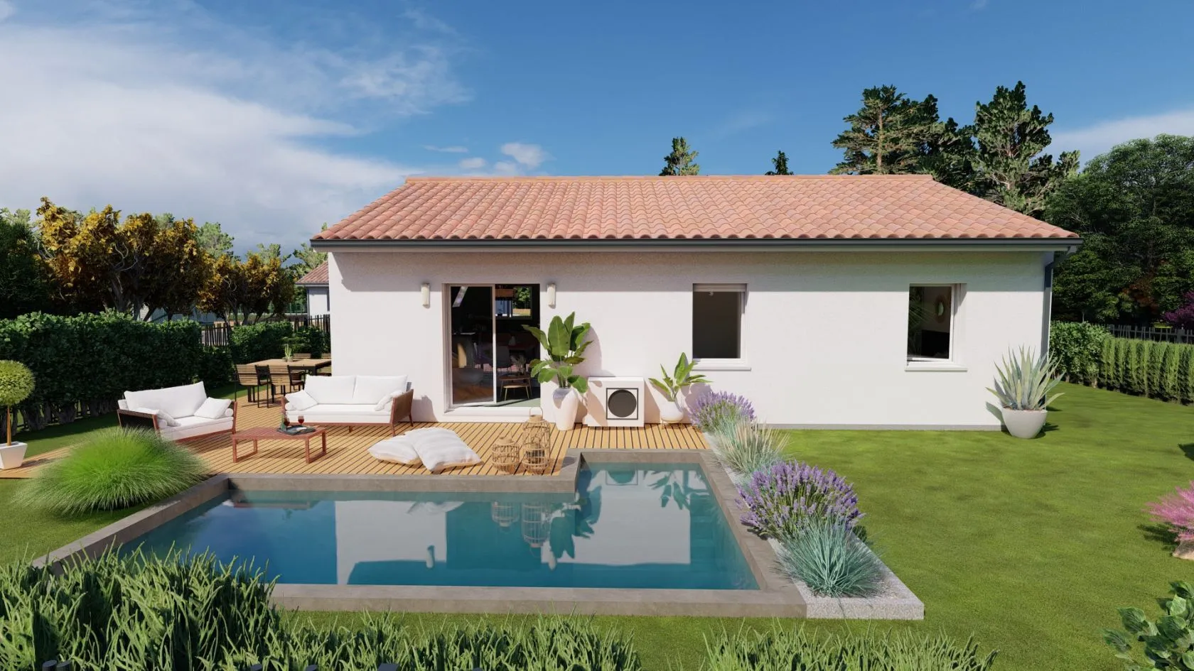 Maison neuve 80 m² à Bougue (40090)