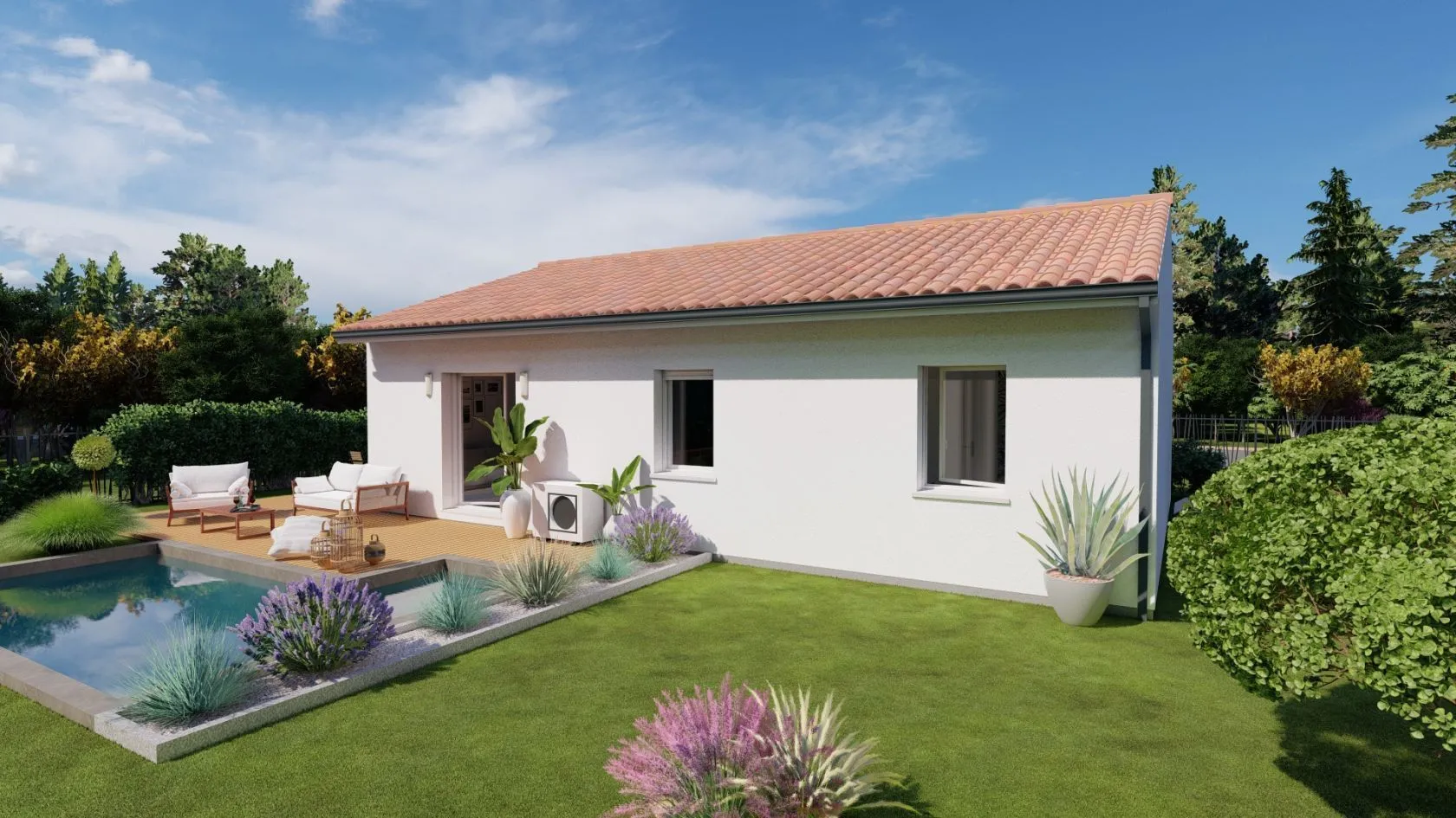 Maison neuve 80 m² à Bougue (40090)