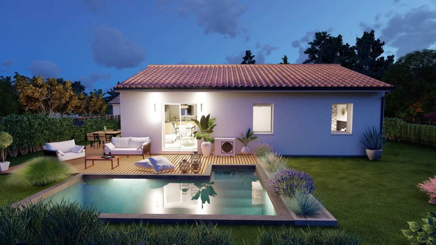 Maison neuve 80 m² à Bougue (40090)
