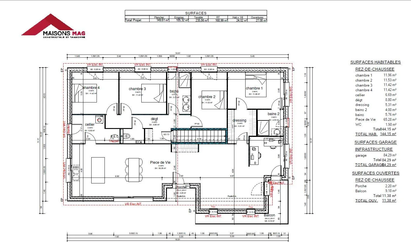 Maison neuve 144 m² à La Roche-Blanche (63670)