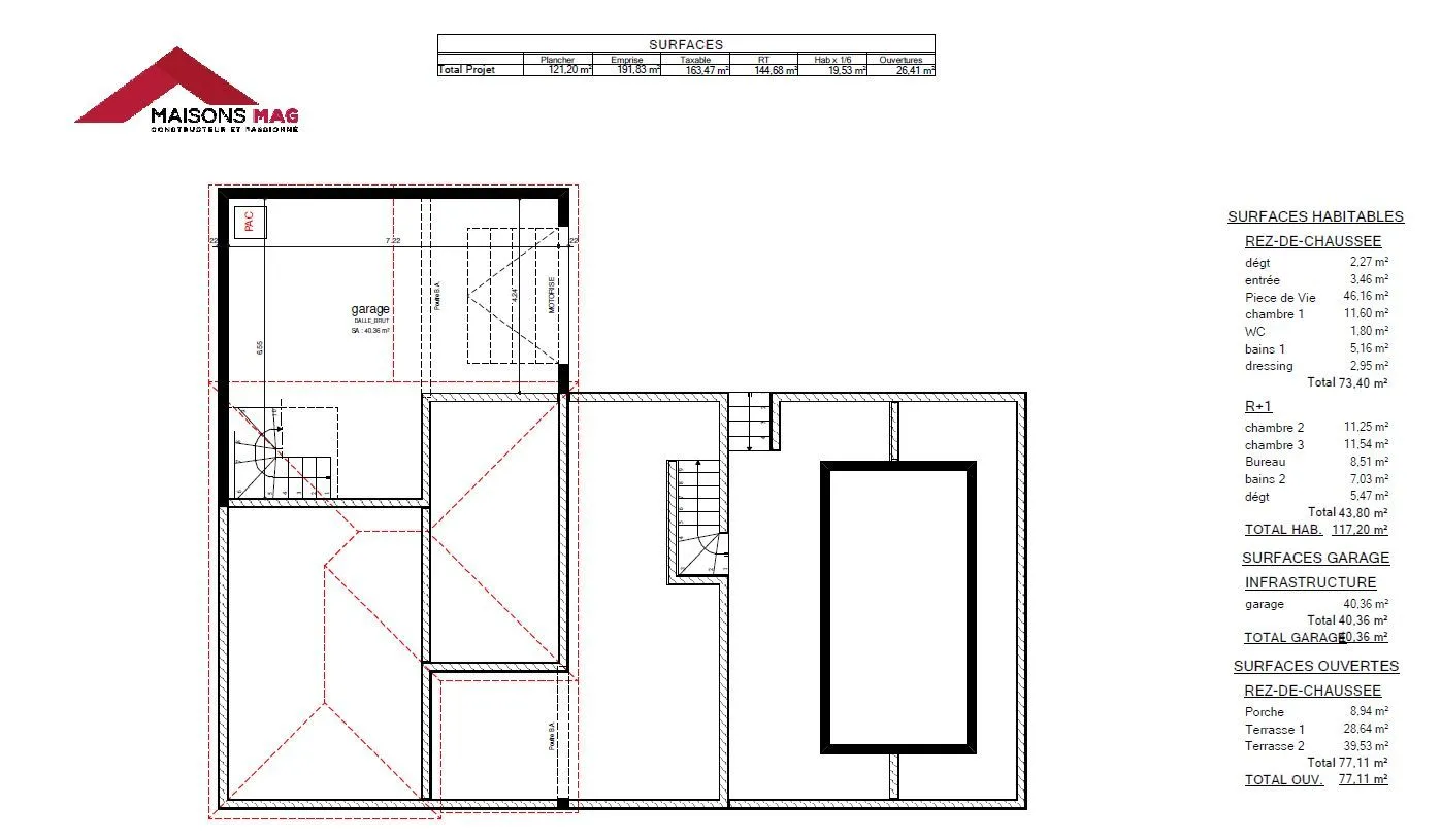 Maison neuve 118 m² à Chanonat (63450)